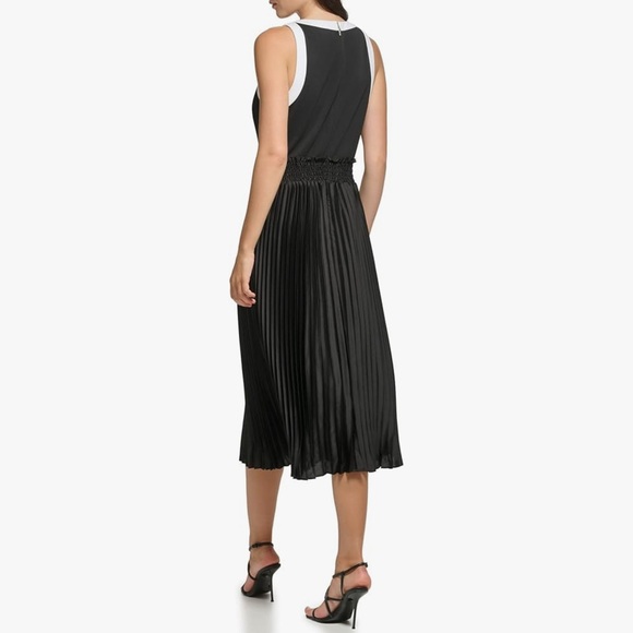 Karl Lagerfeld Pleated Skirt MIDI Dress - Picture 2 of 7